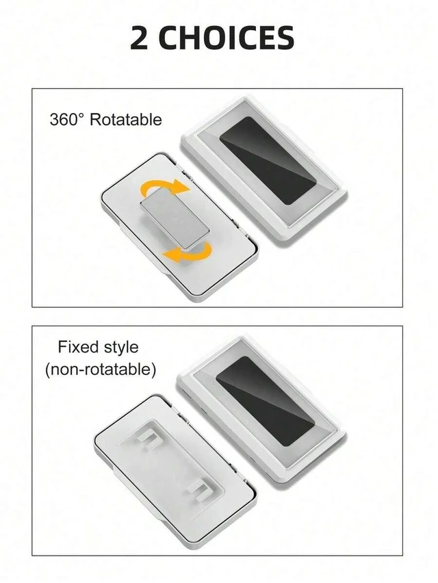 Alt view image 5 of 7 - Bks 360° Rotation Waterproof Shower Phone Holder Anti-Fog Touch Screen Wall Mount Box For Bathroom Kitchen Compatible With iPhone Android
