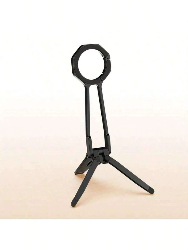 Main image of Bks Magnetic Phone Stand Tripod Folding Aluminum Alloy Double Sided Quick Install Compatible With iPhone 16 15 14 12 Pro Max And Other Smartphones Home Outdoor Travel Fitness Portable