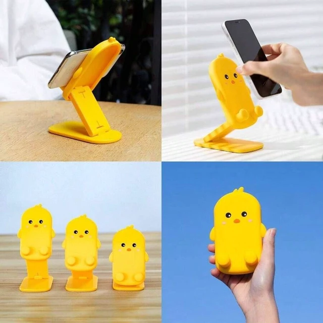Alt view image 5 of 7 - Bks Foldable Adjustable Silicone Phone Stand Desk Holder Anti-Slip Compatible With iPhone Android Tablet