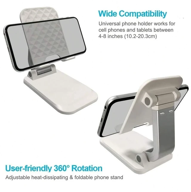 Alt view image 2 of 7 - Bks Foldable Desktop Phone Stand Fully Adjustable Portable Desk Accessory Compatible With All Smartphones