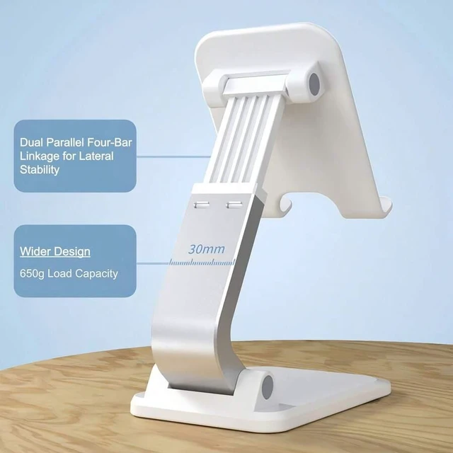Alt view image 6 of 7 - Bks Foldable Desktop Phone Stand Fully Adjustable Portable Desk Accessory Compatible With All Smartphones