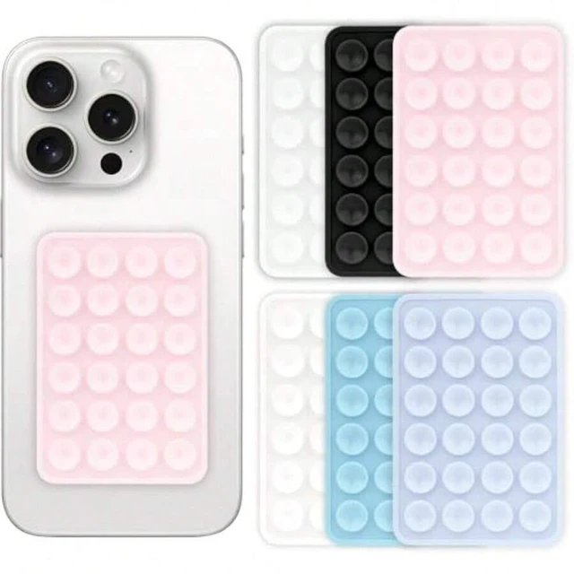 Main image of Bks 6-Pack Silicone Suction Phone Case Mount Strong Grip Adhesive Holder for Cell Phones Android