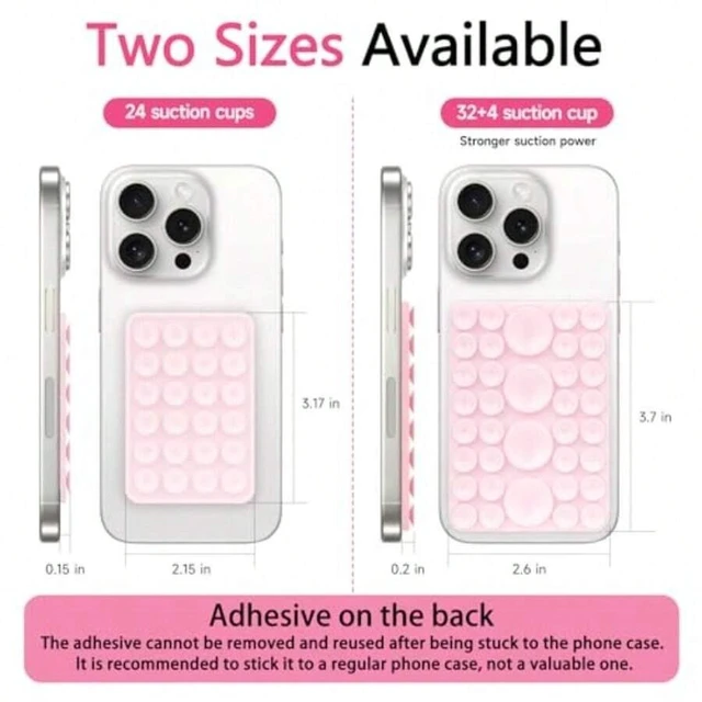 Alt view image 3 of 6 - Bks 6-Pack Silicone Suction Phone Case Mount Strong Grip Adhesive Holder for Cell Phones Android
