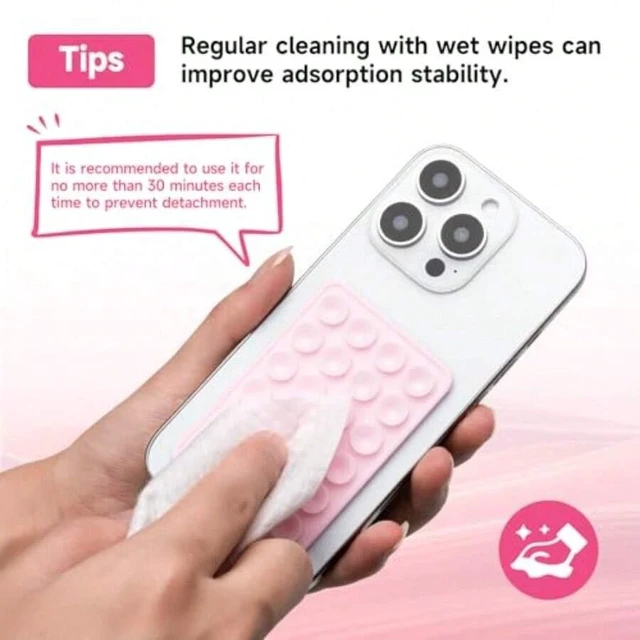 Alt view image 5 of 6 - Bks 6-Pack Silicone Suction Phone Case Mount Strong Grip Adhesive Holder for Cell Phones Android