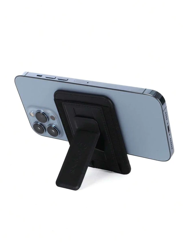 Alt view image 5 of 7 - Bks Multi-Functional Phone Wallet Stand with Card Holder, Slim Foldable Kickstand for All Smartphones, Hands-Free Desk Holder for Work and Travel