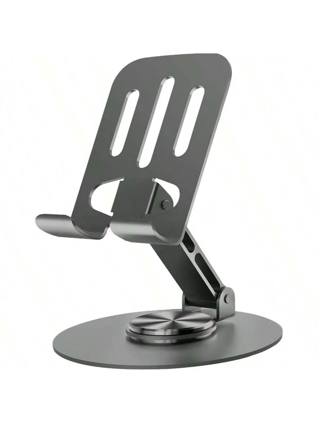 Alt view image 2 of 7 - Bks Universal Metal Cell Phone Stand, Adjustable 360 Rotation Non-Slip Desktop Holder Compatible With iPhone 17 16 15 Pro Max Android Smartphones