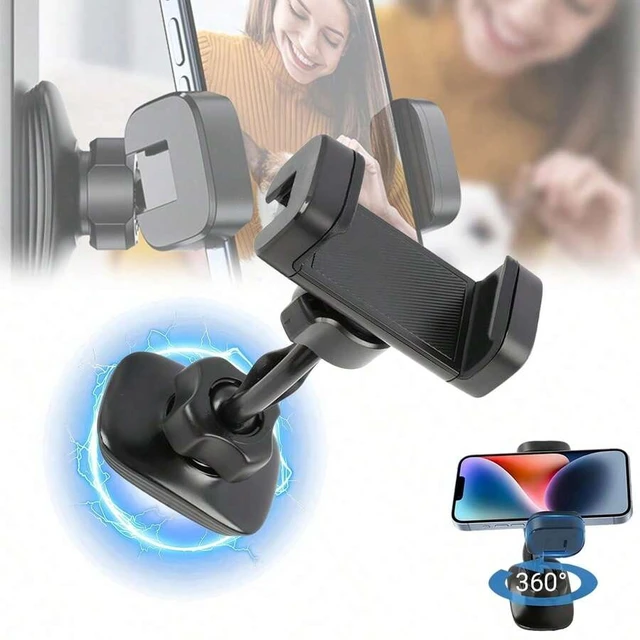 Alt view image 2 of 7 - Bks Magnetic Phone Holder For Gym - 360 Adjustable Strong Portable Magnet Mount Workout Recording Fitness Accessories Compatible With Android iPhone
