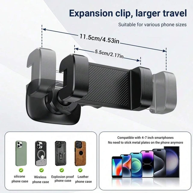 Alt view image 7 of 7 - Bks Magnetic Phone Holder For Gym - 360 Adjustable Strong Portable Magnet Mount Workout Recording Fitness Accessories Compatible With Android iPhone