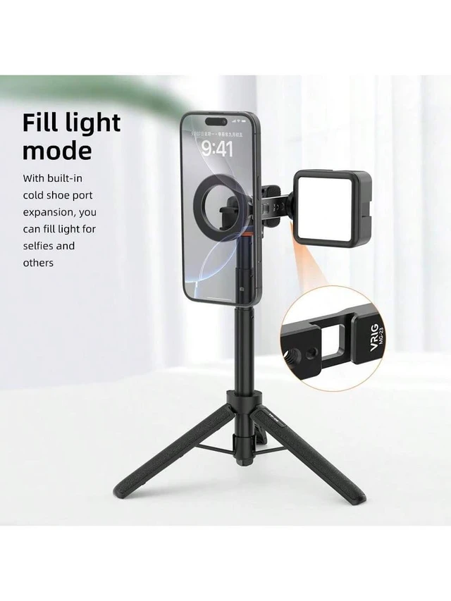 Alt view image 3 of 6 - Bks Magnetic Phone Holder MagSafe Cold Shoe Mount Tripod Stand Heavy Duty Compatible iPhone Android Universal Desktop Car Gift
