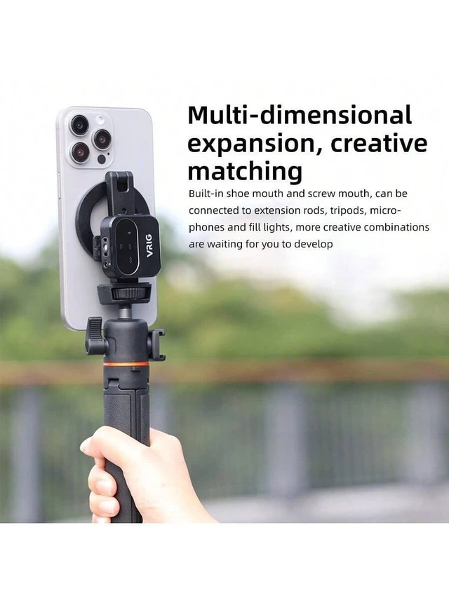 Alt view image 4 of 6 - Bks Magnetic Phone Holder MagSafe Cold Shoe Mount Tripod Stand Heavy Duty Compatible iPhone Android Universal Desktop Car Gift