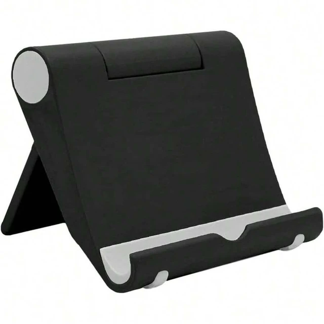 Main image of Bks Foldable Cell Phone Stand Desk Adjustable Mobile Holder Desktop Dock Compatible With iPhone Android Strong Load Bearing