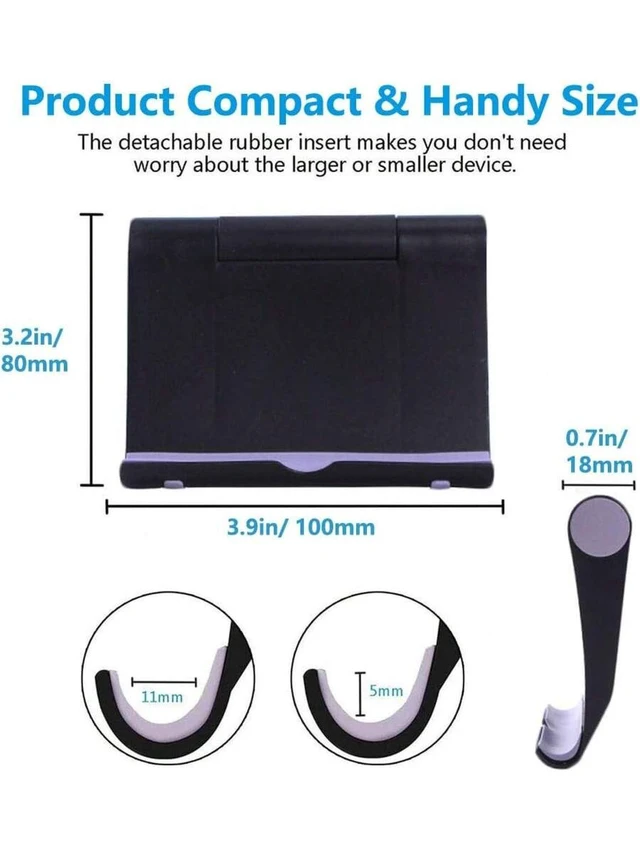 Alt view image 4 of 7 - Bks Foldable Cell Phone Stand Desk Adjustable Mobile Holder Desktop Dock Compatible With iPhone Android Strong Load Bearing