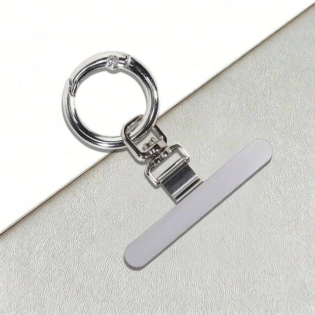 Main image of Bks Rotatable Metal Phone Clip, Ultra-Thin Fixing Pad for Lanyard, Universal Smartphone Holder Stand, Durable Decorative Accessory
