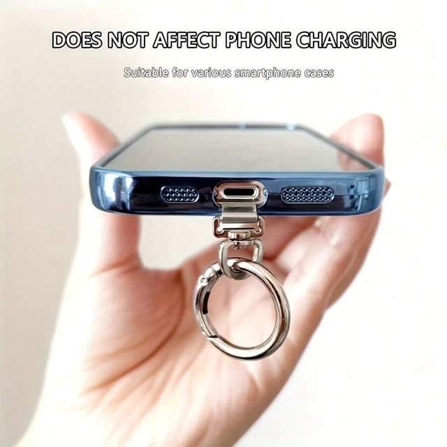 Alt view image 5 of 7 - Bks Rotatable Metal Phone Clip, Ultra-Thin Fixing Pad for Lanyard, Universal Smartphone Holder Stand, Durable Decorative Accessory