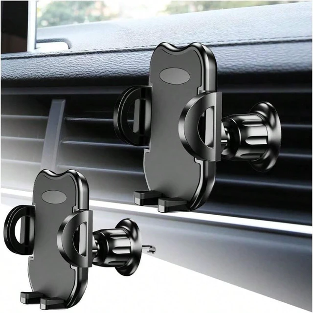 Main image of Bks Car Phone Holder 360 Rotatable Vent Mount with Metal Hook Clip Universal for Most Smartphones