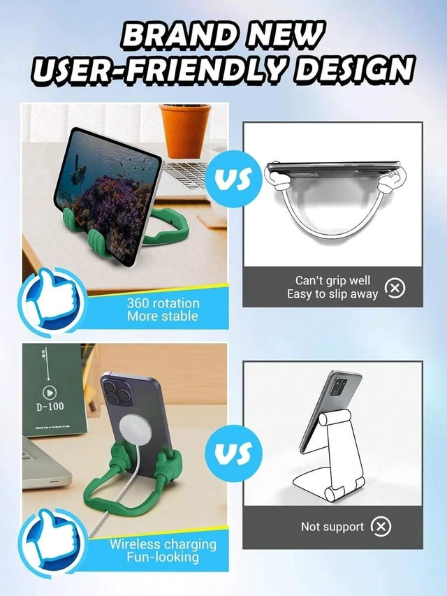 Alt view image 5 of 6 - Bks Desktop Phone Stand Holder Cute Funny Gadgets Gifts For Dad Husband Wife Teens Easter Basket Stuffers