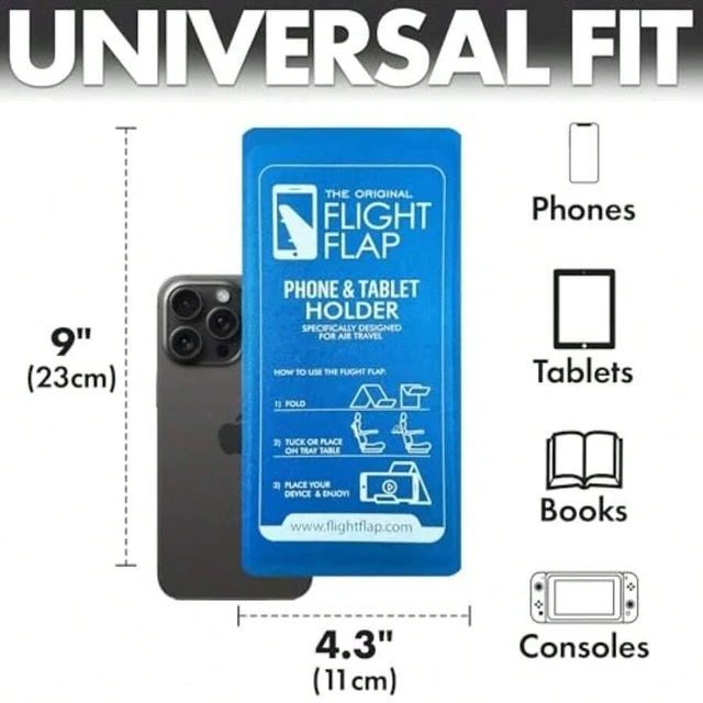 Alt view image 6 of 7 - Bks Flexible Airplane Phone Holder Folding Cellphone Stand For Desk Bed Office Treadmill - Plane Essentials Blue