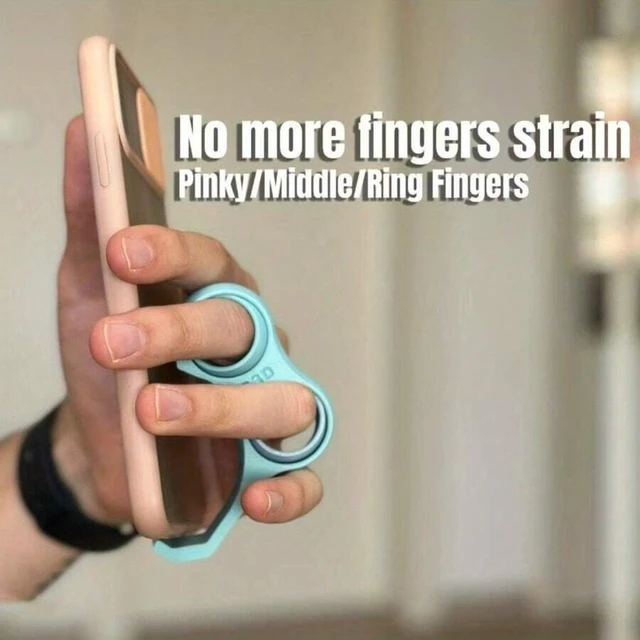 Alt view image 2 of 7 - Bks Minimalist Special-Shaped Phone Stand 2 Holders Finger Grip Reduce Pressure Compact Design Simple Accessories High-Quality Support For Gamers Texting