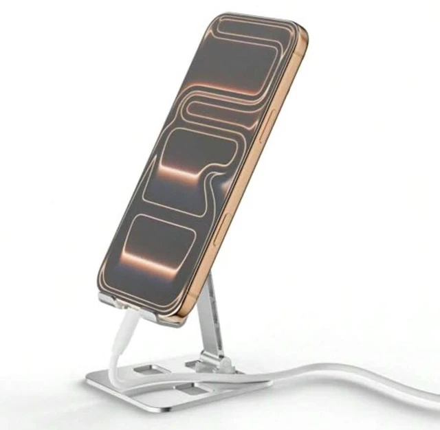 Alt view image 7 of 7 - Bks Angle Adjustable Cell Phone Stand For Desk With Silicon Pad, Foldable Mobile Holder Compatible With All Phones