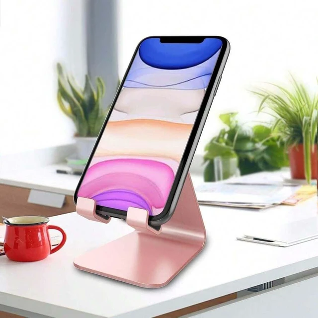 Alt view image 4 of 7 - Bks Foldable Phone Stand With Clip Holder - Adjustable Desktop Cradle Dock For iPhone Samsung Switch All Phones