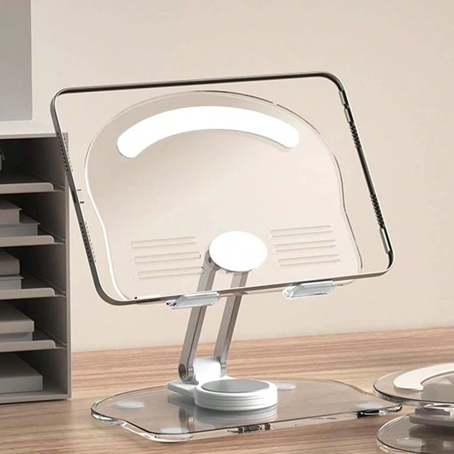 Alt view image 6 of 6 - Bks 360 Degree Rotating Mobile Tablet Stand, Adjustable Foldable Desktop Holder Base, Multi-Angle Non-Slip Silicone Base, Portable for Android Phone