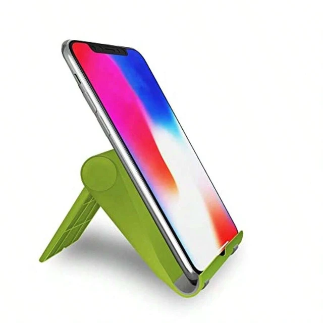Alt view image 3 of 7 - Bks Adjustable Cell Phone Stand For Desk Portable Holder With 270 Rotation Silicone Base Green