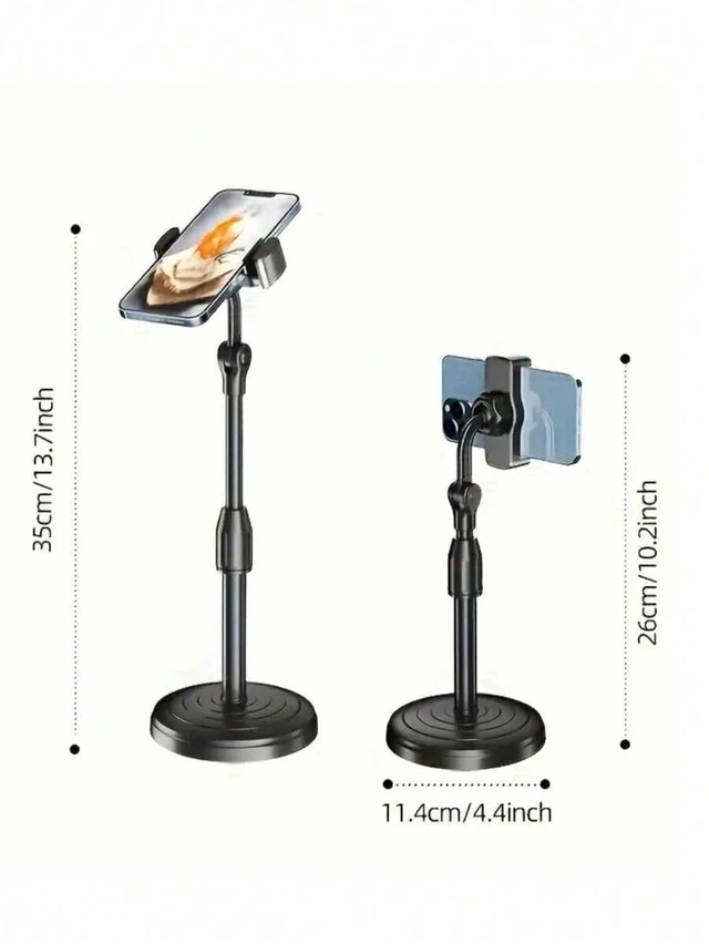 Alt view image 6 of 7 - Bks Adjustable Mobile Phone Live Streaming Tripod Portable Desktop Camera Stand Slouchy Bracket TV Broadcast Holder Heavy Duty Base