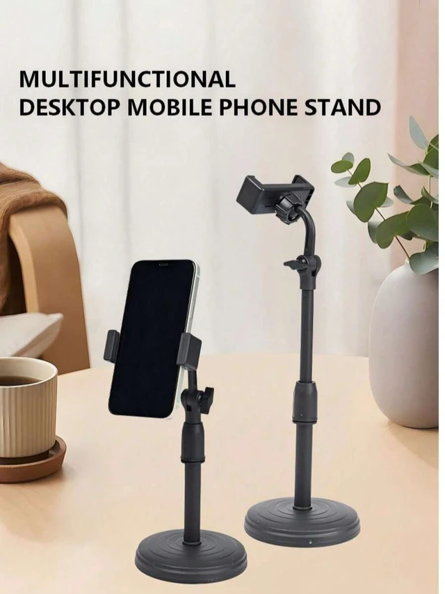 Alt view image 5 of 7 - Bks Adjustable Rotating Waterproof ABS Desktop Tripod Phone Stand for Video Watching Live Streaming Hands-Free Support Gift