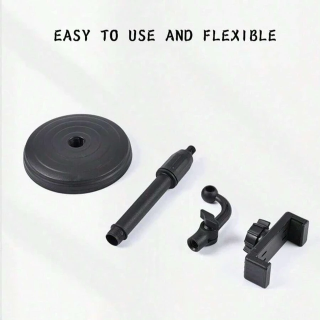 Alt view image 7 of 7 - Bks Adjustable Rotating Waterproof ABS Desktop Tripod Phone Stand for Video Watching Live Streaming Hands-Free Support Gift