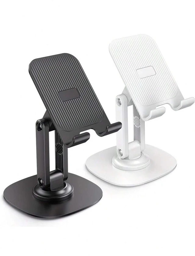 Alt view image 5 of 7 - Bks Metal Foldable Phone Stand, 360 Rotating Tablet Holder, Adjustable Desktop Mount for All Smartphones