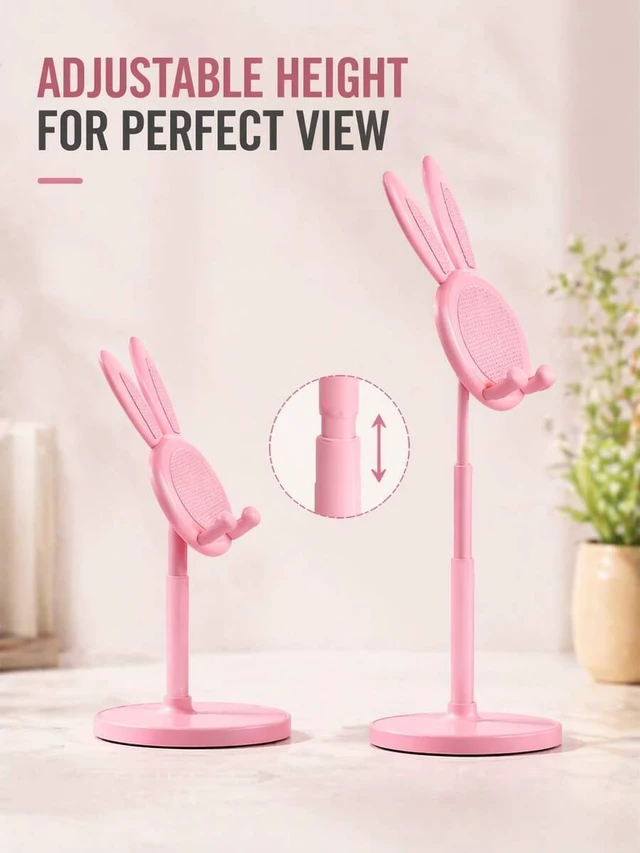 Alt view image 5 of 7 - Bks Bunny Phone Stand Adjustable Holder For Desk Tablet Use Cute Design