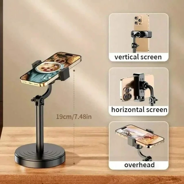 Alt view image 6 of 7 - Bks Adjustable Multi-Function Phone Stand, Telescopic Portable Live Streaming Holder