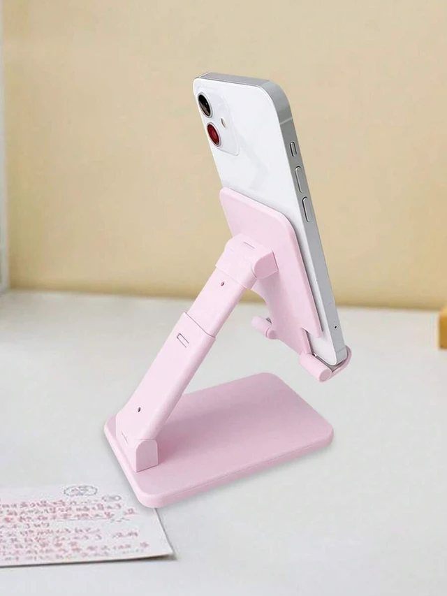 Main image of Bks Foldable Adjustable Height Desk Phone Stand Portable Tabletop Holder Essential For Kitchen And Travel Compatible With All Smartphones