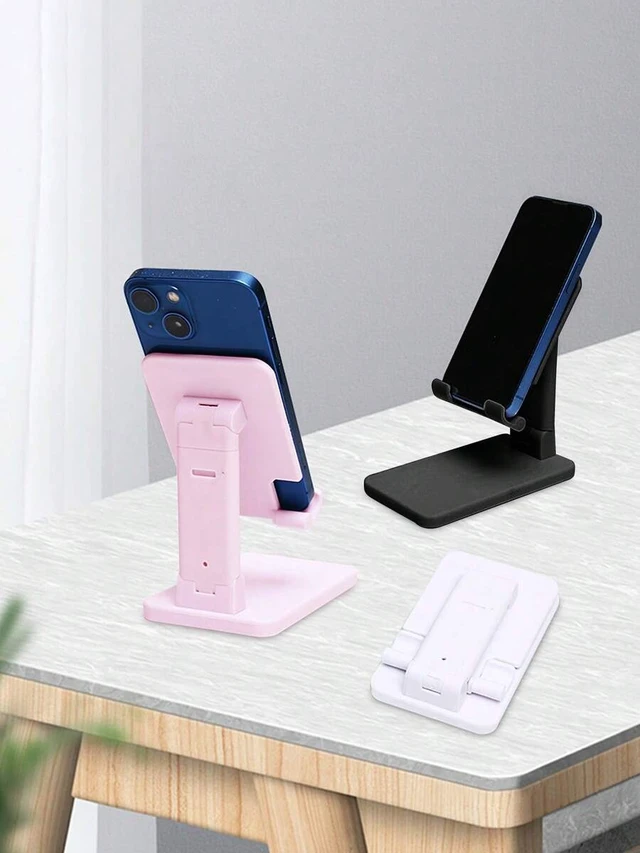 Alt view image 6 of 7 - Bks Foldable Adjustable Height Desk Phone Stand Portable Tabletop Holder Essential For Kitchen And Travel Compatible With All Smartphones