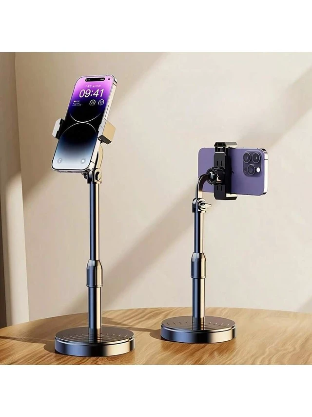 Alt view image 3 of 7 - Bks Universal Phone Stand Adjustable Angle Ergonomic Design Durable Plastic Structure Stable Base Modern Minimalist Style Home Office Travel