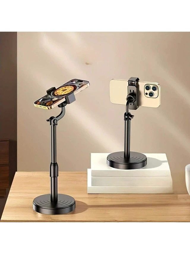 Alt view image 4 of 7 - Bks Universal Phone Stand Adjustable Angle Ergonomic Design Durable Plastic Structure Stable Base Modern Minimalist Style Home Office Travel