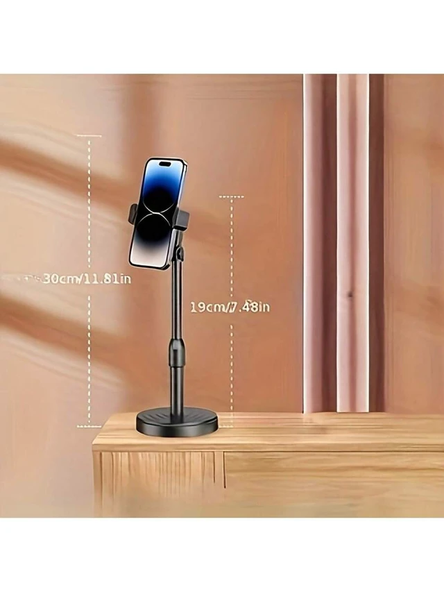 Alt view image 6 of 7 - Bks Universal Phone Stand Adjustable Angle Ergonomic Design Durable Plastic Structure Stable Base Modern Minimalist Style Home Office Travel