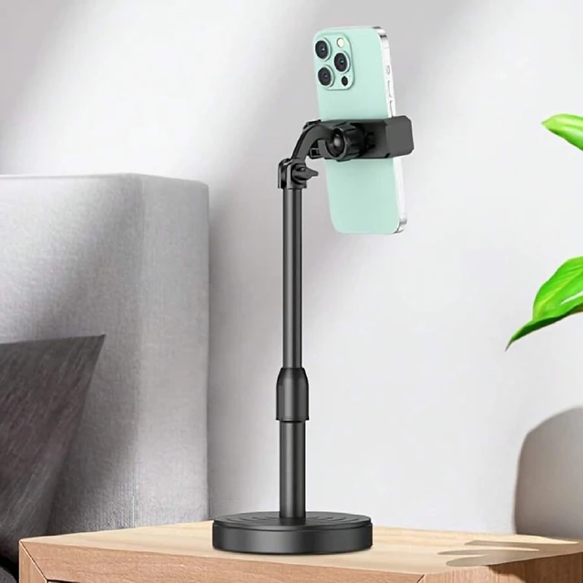 Alt view image 7 of 7 - Bks Universal Phone Stand Adjustable Angle Ergonomic Design Durable Plastic Structure Stable Base Modern Minimalist Style Home Office Travel