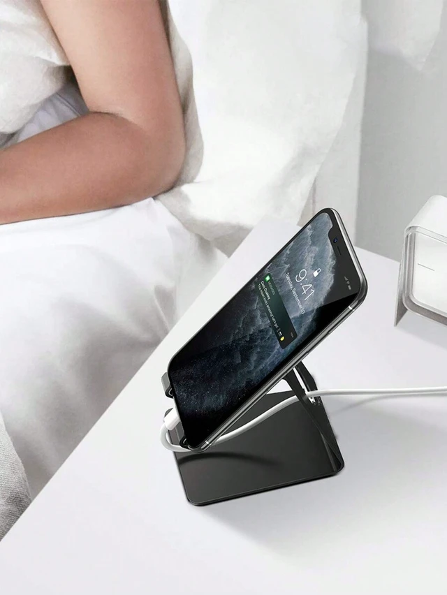 Alt view image 4 of 7 - Bks Acrylic Cell Phone Stand Portable Clear Holder For Desk Android Smartphones Pad Tablets Home Office School Back To School