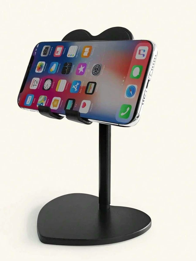 Alt view image 4 of 7 - Bks Heart Shaped Desktop Phone Stand Holder Universal for iPhone Android Cute Cellphone Mount Romantic Couple Gift Home Office Desk Accessories