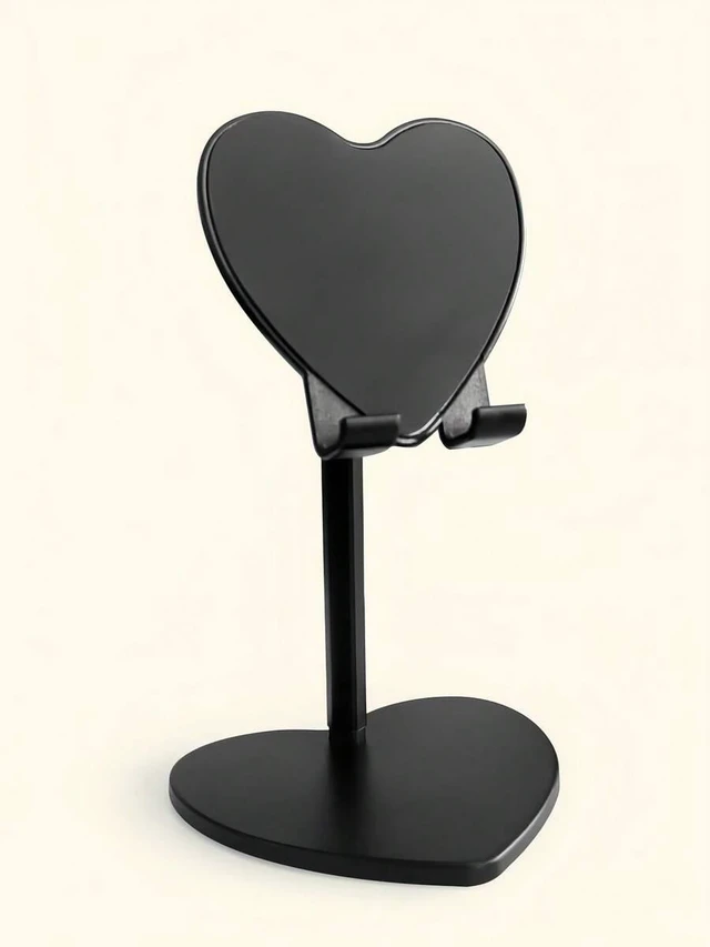 Alt view image 5 of 7 - Bks Heart Shaped Desktop Phone Stand Holder Universal for iPhone Android Cute Cellphone Mount Romantic Couple Gift Home Office Desk Accessories