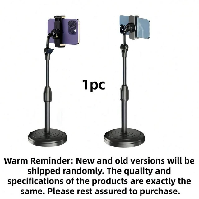Main image of Bks Adjustable Height Multi-Angle ABS Smartphone Stand - Waterproof Tripod Base, Secure Grip, Compatible With IPhone & Android Phones