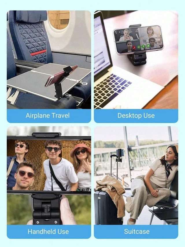 Alt view image 2 of 6 - Bks Foldable Cell Phone Stand Adjustable Multi-Angle Desktop Holder Universal Hands-Free Cradle For All Phones Tablets Smartphones