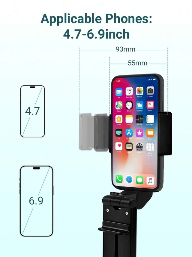 Alt view image 4 of 6 - Bks Foldable Cell Phone Stand Adjustable Multi-Angle Desktop Holder Universal Hands-Free Cradle For All Phones Tablets Smartphones