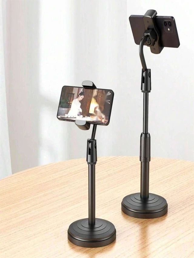 Alt view image 2 of 7 - Bks Desktop Phone Holder, 360° Rotatable & Retractable Lazy Stand, Adjustable Live Streaming Bracket For IPhone Samsung Xiaomi