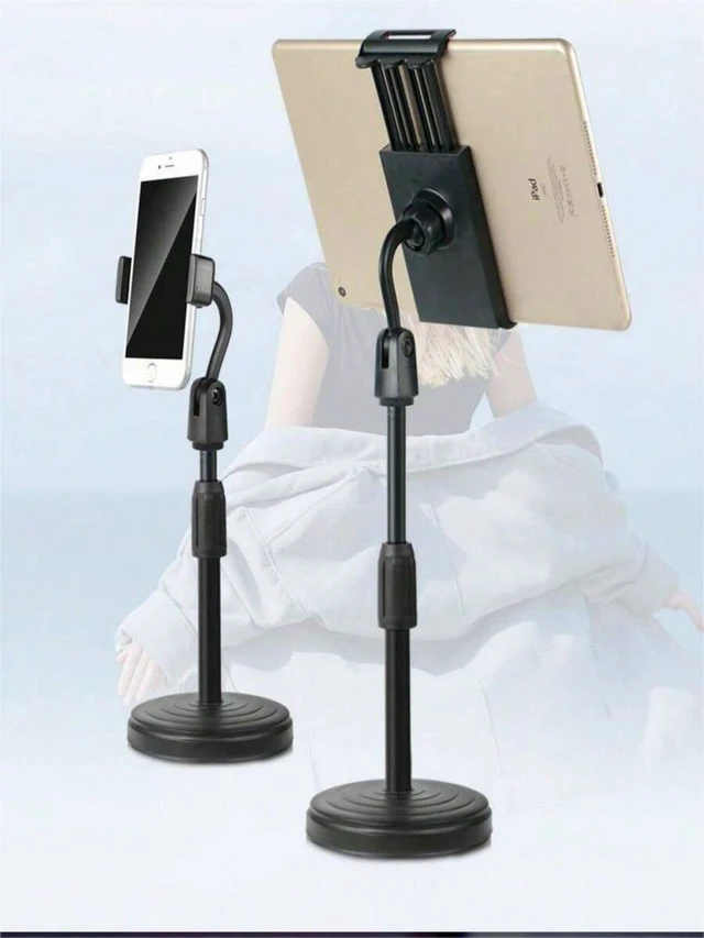 Alt view image 3 of 7 - Bks Desktop Phone Holder, 360° Rotatable & Retractable Lazy Stand, Adjustable Live Streaming Bracket For IPhone Samsung Xiaomi