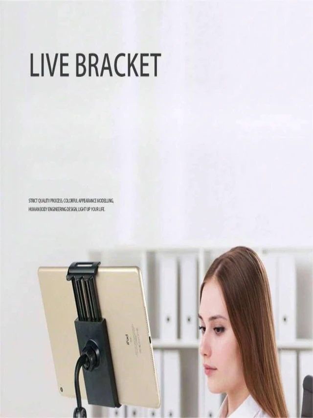 Alt view image 5 of 7 - Bks Desktop Phone Holder, 360° Rotatable & Retractable Lazy Stand, Adjustable Live Streaming Bracket For IPhone Samsung Xiaomi