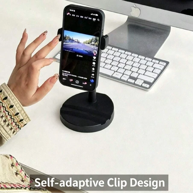 Alt view image 7 of 7 - Bks Desktop Phone Holder, 360° Rotatable & Retractable Lazy Stand, Adjustable Live Streaming Bracket For IPhone Samsung Xiaomi