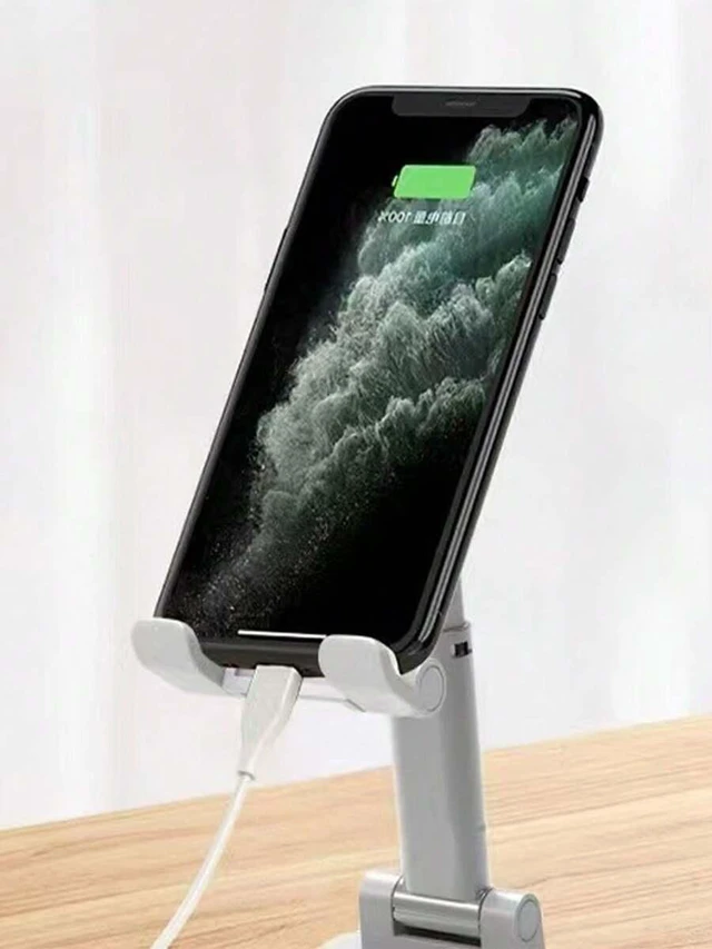 Alt view image 6 of 7 - Bks Adjustable Desktop Phone Stand Rotatable Dual-Fold Holder Compatible With iPhone 17 16 15 Pro Max 14 All Smartphones Mother's Day Gift
