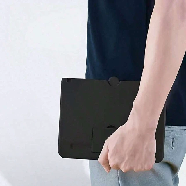 Alt view image 4 of 7 - Bks Black Leather Screen Magnifier 3D HD Mobile Phone Amplifier Foldable Stand Holder For Any Smartphone